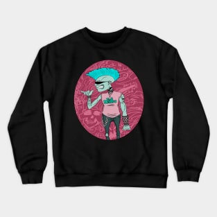 Punk Mohawk Rock Crewneck Sweatshirt